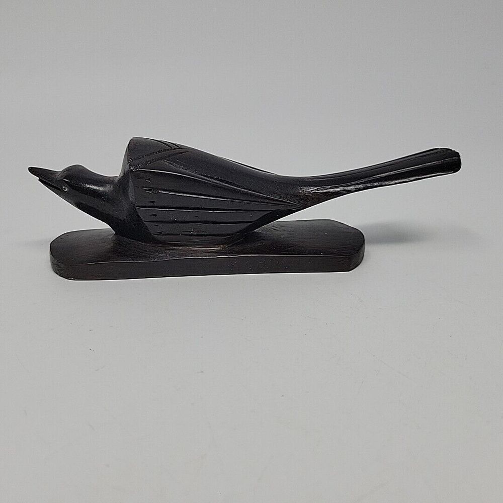 Vintage Hand Carved Ironwood Bird  Sculpture 6"